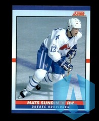 1990-91 Score Young Superstars #7 Mats Sundin Quebec Nordiques